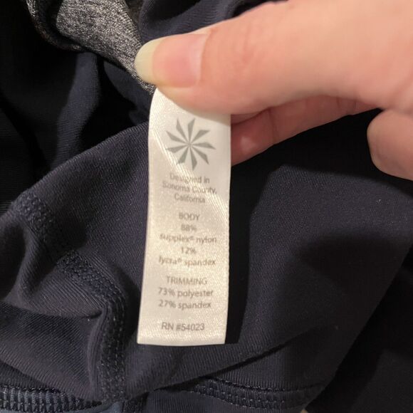 Athleta Colorblock Shine Revelation Capri Navy SIZE XS - Picture 9 of 10